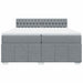 Pat box spring cu saltea, gri deschis, 200x200 cm, textil - WALTI WALTI
