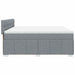 Pat box spring cu saltea, gri deschis, 200x200 cm, textil - WALTI WALTI