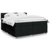Pat box spring cu saltea, negru, 200x200 cm, textil - WALTI WALTI