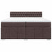 Pat box spring cu saltea, maro închis, 200x200 cm, textil - WALTI WALTI