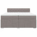 Pat box spring cu saltea, gri taupe, 200x200 cm, textil - WALTI WALTI