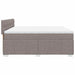 Pat box spring cu saltea, gri taupe, 200x200 cm, textil - WALTI WALTI