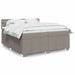 Pat box spring cu saltea, gri taupe, 200x200 cm, textil - WALTI WALTI