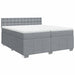 Pat box spring cu saltea, gri deschis, 200x200 cm, textil - WALTI WALTI