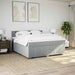 Pat box spring cu saltea, gri deschis, 200x200 cm, textil - WALTI WALTI