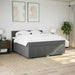 Pat box spring cu saltea, gri închis, 200x200 cm, textil - WALTI WALTI