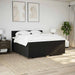 Pat box spring cu saltea, negru, 200x200 cm, textil - WALTI WALTI