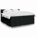Pat box spring cu saltea, negru, 200x200 cm, textil - WALTI WALTI