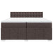 Pat box spring cu saltea, maro închis, 200x200 cm, textil - WALTI WALTI