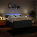 Pat box spring cu saltea, albastru, 200x200 cm, textil - WALTI WALTI