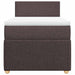 Pat box spring cu saltea, maro închis, 80x200 cm, textil - WALTI WALTI