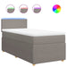 Pat box spring cu saltea, gri taupe, 80x200 cm, textil - WALTI WALTI