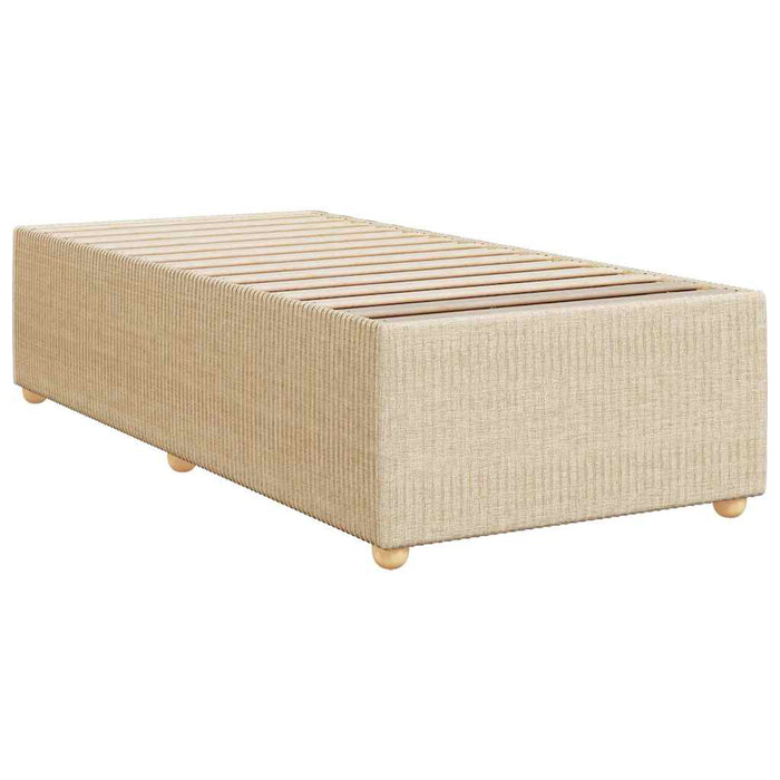 Pat box spring cu saltea, crem, 80x200 cm, textil - WALTI WALTI