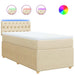 Pat box spring cu saltea, crem, 80x200 cm, textil - WALTI WALTI