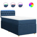 Pat box spring cu saltea, albastru, 80x200 cm, textil - WALTI WALTI