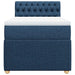 Pat box spring cu saltea, albastru, 80x200 cm, textil - WALTI WALTI