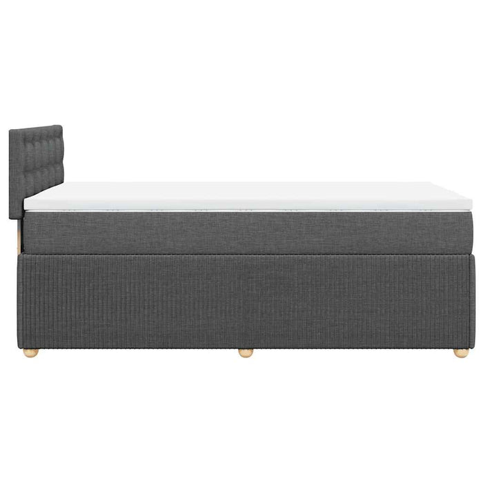 Pat box spring cu saltea, gri închis, 80x200 cm, textil - WALTI WALTI