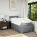 Pat box spring cu saltea, gri deschis, 90x190 cm, textil - WALTI WALTI