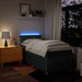 Pat box spring cu saltea, albastru, 90x190 cm, textil - WALTI WALTI
