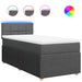 Pat box spring cu saltea, gri închis, 90x190 cm, textil - WALTI WALTI