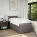Pat box spring cu saltea, gri taupe, 90x190 cm, textil - WALTI WALTI