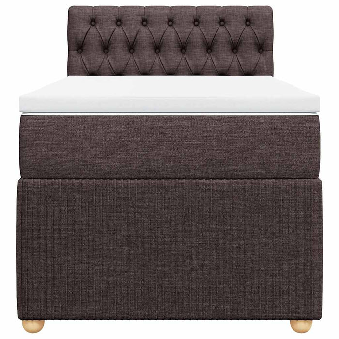 Pat box spring cu saltea, maro închis, 90x190 cm, textil - WALTI WALTI