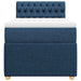 Pat box spring cu saltea, albastru, 90x190 cm, textil - WALTI WALTI