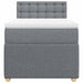 Pat box spring cu saltea, gri deschis, 90x190 cm, textil - WALTI WALTI