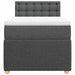 Pat box spring cu saltea, gri închis, 90x190 cm, textil - WALTI WALTI