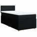 Pat box spring cu saltea, negru, 90x200 cm, textil - WALTI WALTI