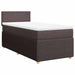 Pat box spring cu saltea, maro închis, 90x200 cm, textil - WALTI WALTI