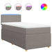 Pat box spring cu saltea, gri taupe, 90x200 cm, textil - WALTI WALTI