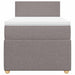 Pat box spring cu saltea, gri taupe, 90x200 cm, textil - WALTI WALTI