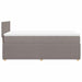 Pat box spring cu saltea, gri taupe, 90x200 cm, textil - WALTI WALTI