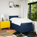 Pat box spring cu saltea, albastru, 90x200 cm, textil - WALTI WALTI