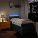 Pat box spring cu saltea, albastru, 90x200 cm, textil - WALTI WALTI