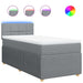 Pat box spring cu saltea, gri deschis, 90x200 cm, textil - WALTI WALTI