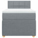 Pat box spring cu saltea, gri deschis, 90x200 cm, textil - WALTI WALTI