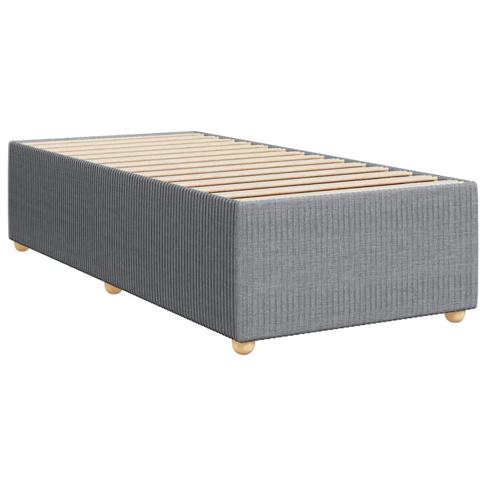 Pat box spring cu saltea, gri deschis, 90x200 cm, textil - WALTI WALTI