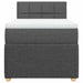 Pat box spring cu saltea, gri închis, 90x200 cm, textil - WALTI WALTI