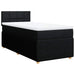 Pat box spring cu saltea, negru, 90x200 cm, textil - WALTI WALTI