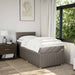 Pat box spring cu saltea, gri taupe, 90x200 cm, textil - WALTI WALTI