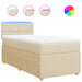 Pat box spring cu saltea, crem, 90x200 cm, textil - WALTI WALTI