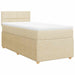 Pat box spring cu saltea, crem, 90x200 cm, textil - WALTI WALTI