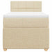 Pat box spring cu saltea, crem, 90x200 cm, textil - WALTI WALTI