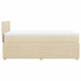 Pat box spring cu saltea, crem, 90x200 cm, textil - WALTI WALTI