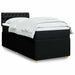 Pat box spring cu saltea, negru, 90x200 cm, textil - WALTI WALTI