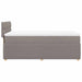 Pat box spring cu saltea, gri taupe, 90x200 cm, textil - WALTI WALTI