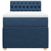 Pat box spring cu saltea, albastru, 90x200 cm, textil - WALTI WALTI
