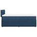 Pat box spring cu saltea, albastru, 90x200 cm, textil - WALTI WALTI